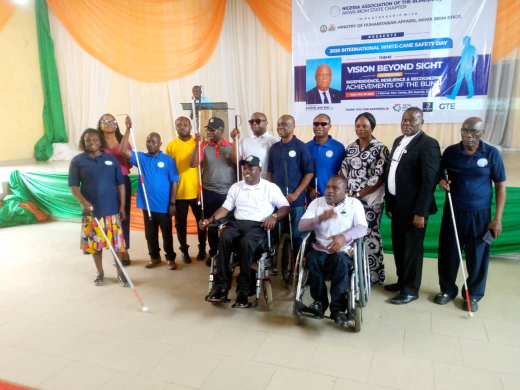 NCC distributes white canes to visually-impaired persons