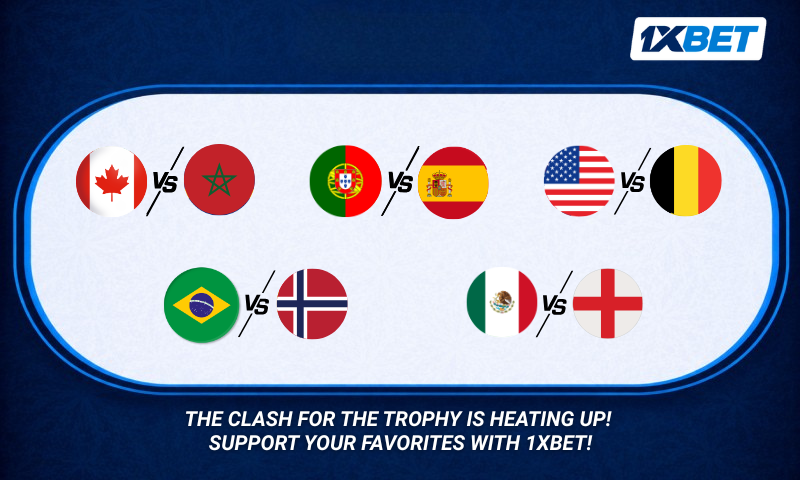 The knockout stage is in full swing: 1xBet highlights the key matches of the World Championship Round of 16